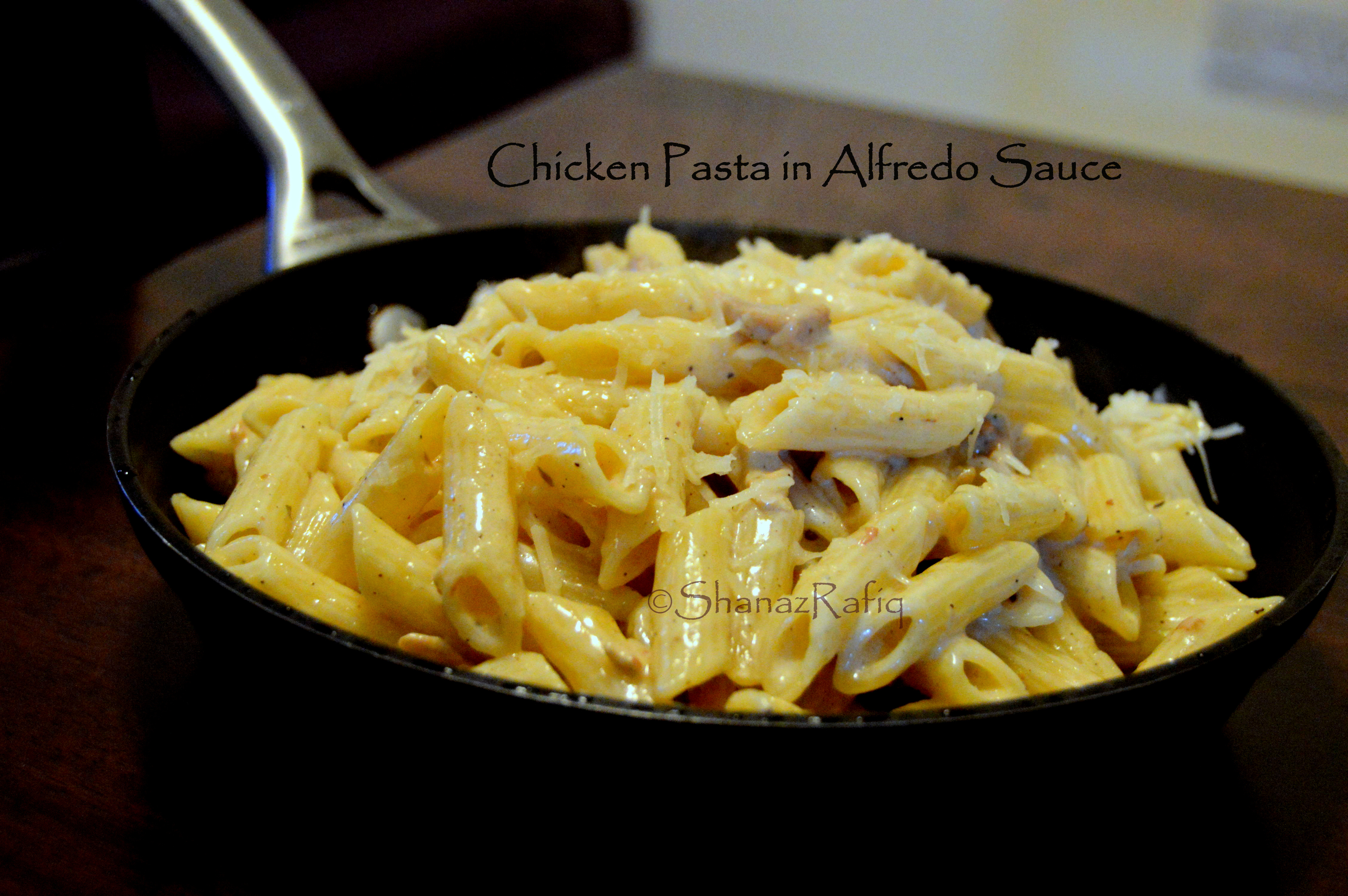 Chicken Pasta in Alfredo Sauce - Love To Cook