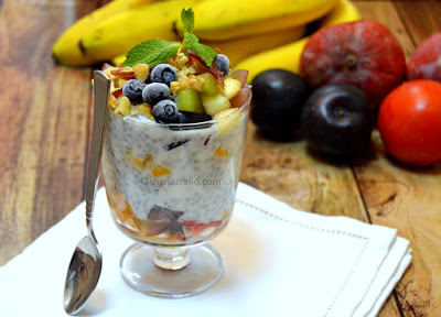 Basil Chia Seeds Yogurt Fruit Parfait