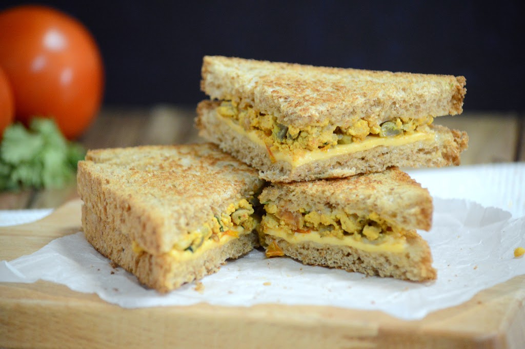 Scrambled Egg Mushroom Sandwich Mushroom Egg Bhurji Sandwich Day 7 Love To Cook