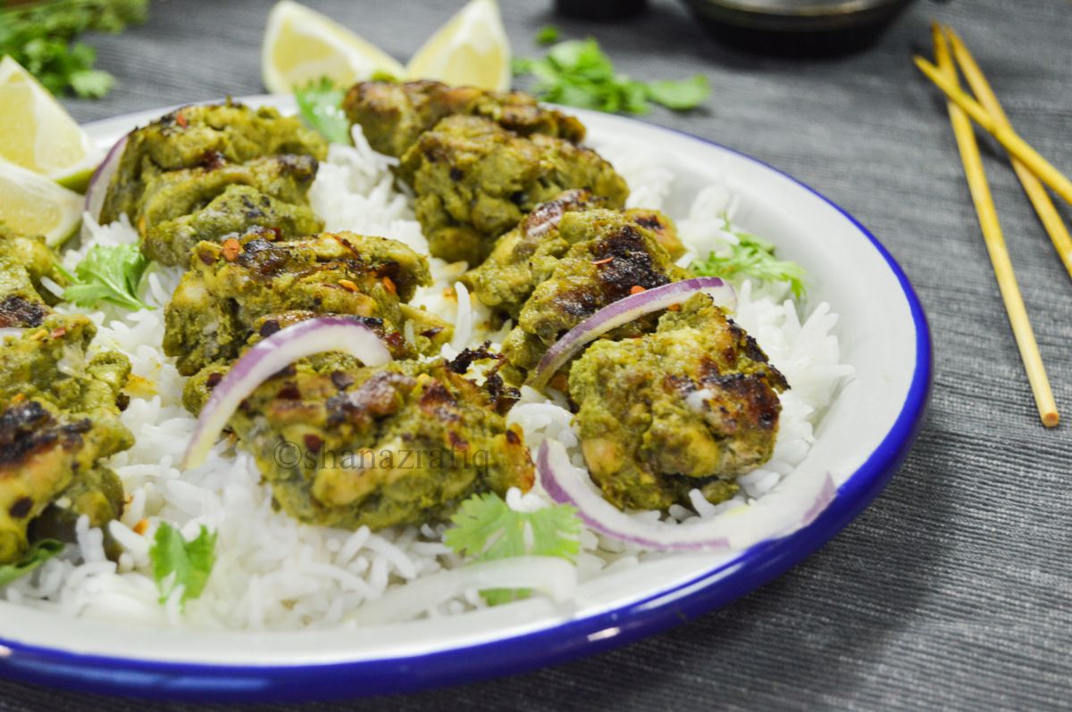 Haryali Murg Tikka ~ Green Chicken Tikka ~ Hara Murg Tikka with Video