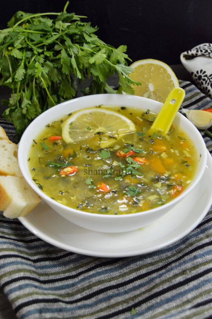 Lemon and Coriander Soup - Shanaz Rafiq Recipes