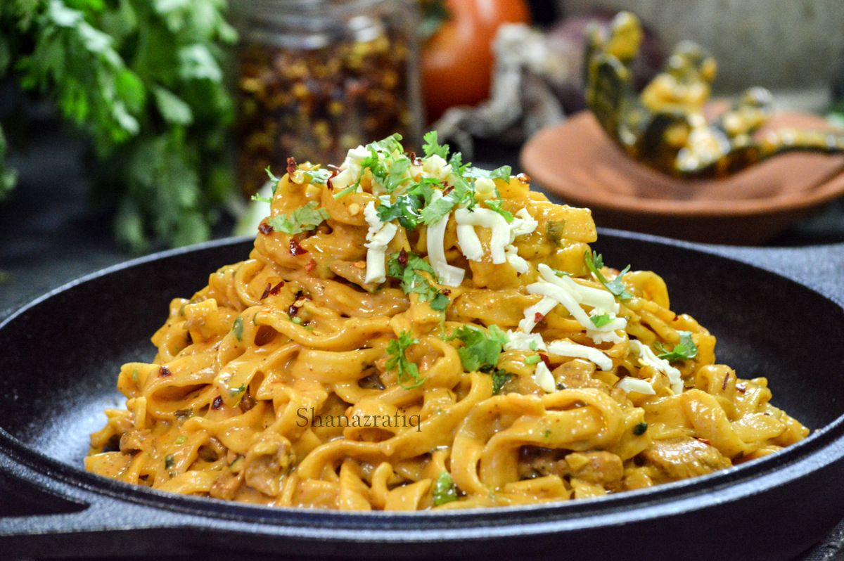 Butter Chicken And Cheese Pasta Chicken Love To Cook