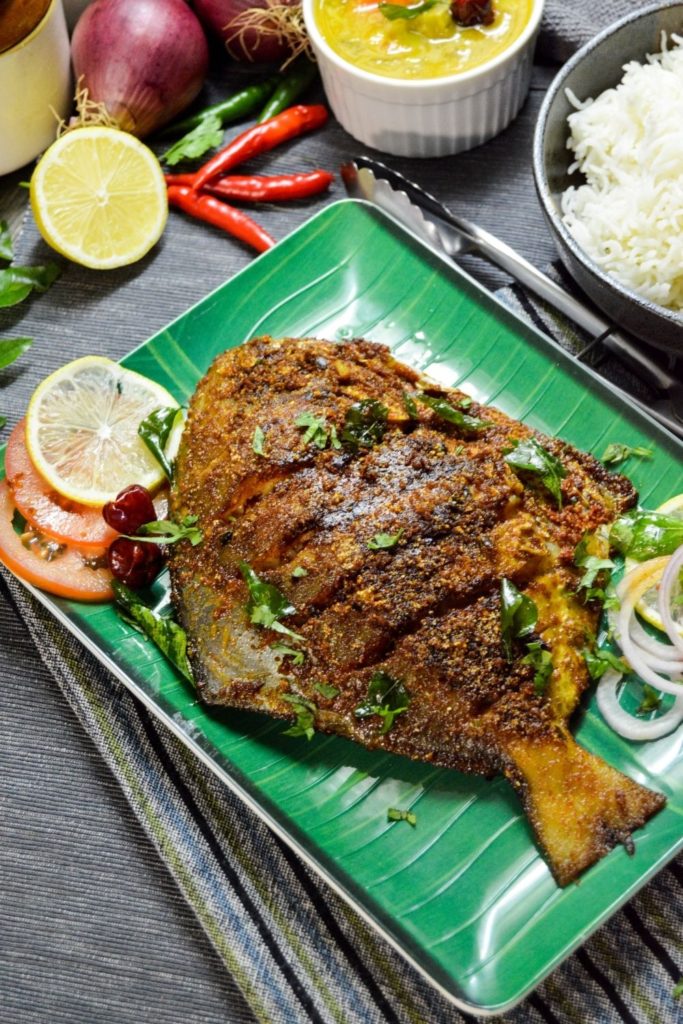 Spicy Pomfret Fry - Seafood - Shanaz Rafiq Recipes - Spicy Pomfret Fry